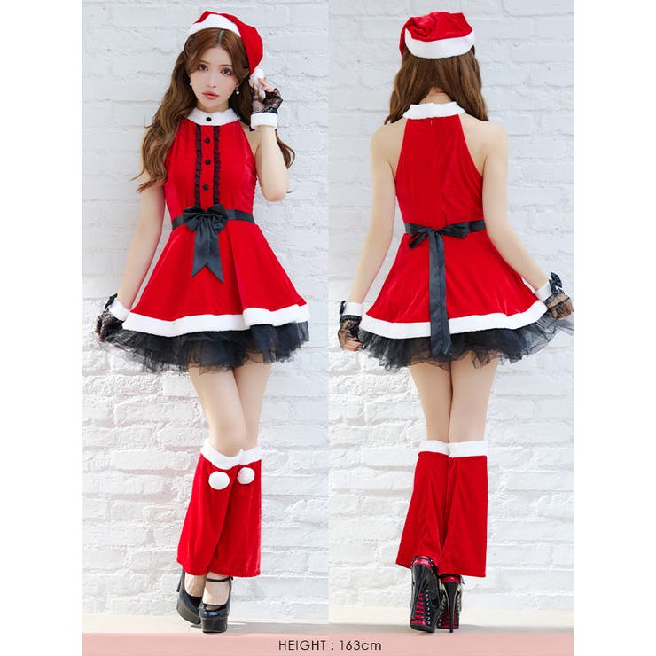 アメリカンスリーブ×ハイウエストマークリボンフレアサンタコスチューム | Tika | 詳細画像12 