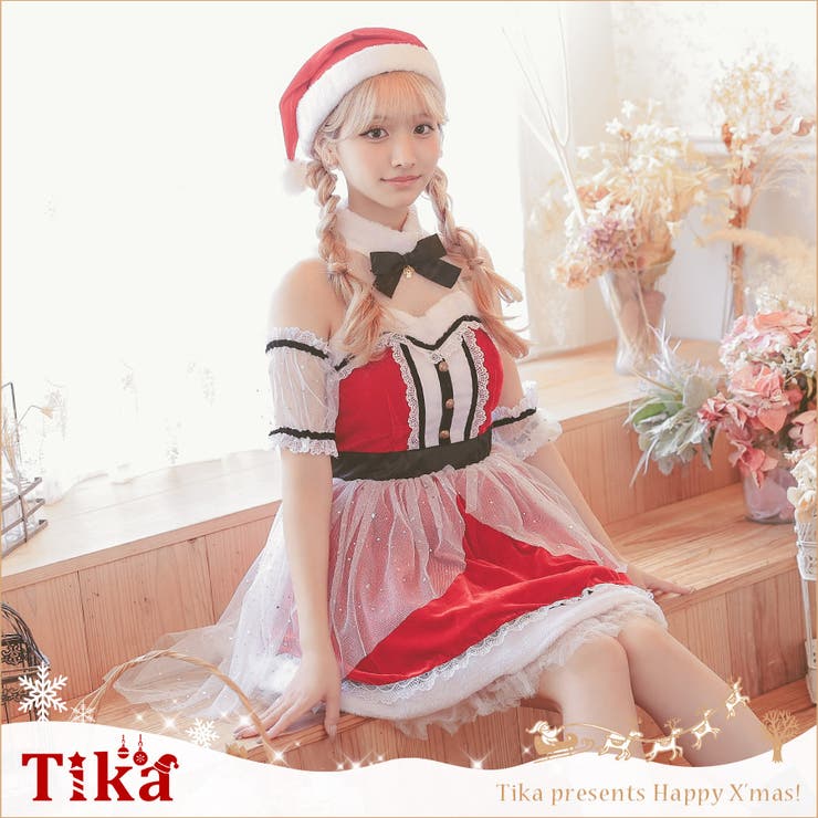 シースルーフィッシュテール×アメリカンスリーブサンタコスチューム サンタコスプレ | Tika | 詳細画像1 