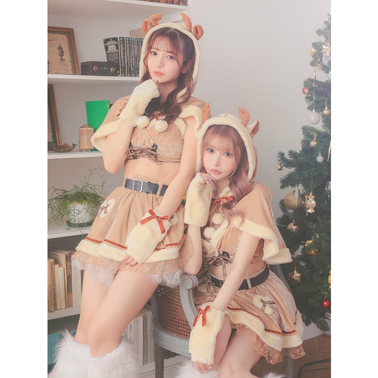 ハートデザイン×トナカイガールサンタコスチューム サンタコスプレ クリスマス | Tika | 詳細画像4 
