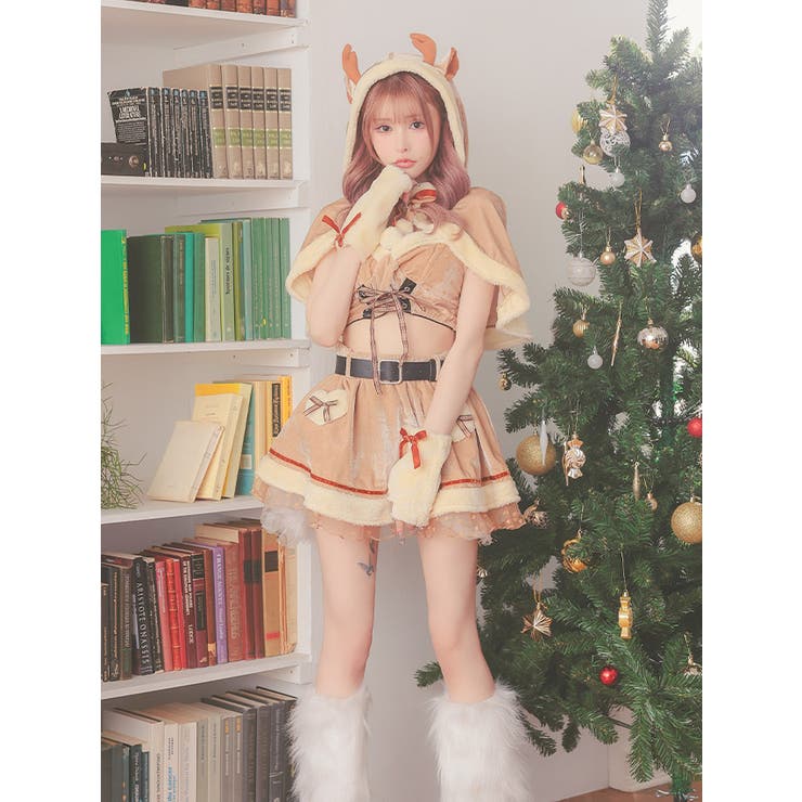 ハートデザイン×トナカイガールサンタコスチューム サンタコスプレ クリスマス | Tika | 詳細画像5 