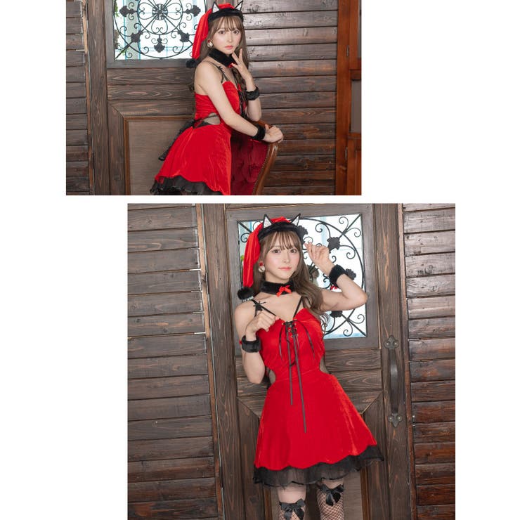 メッシュサイドカットレースアップブラックキャットガールコスチューム | Tika | 詳細画像5 