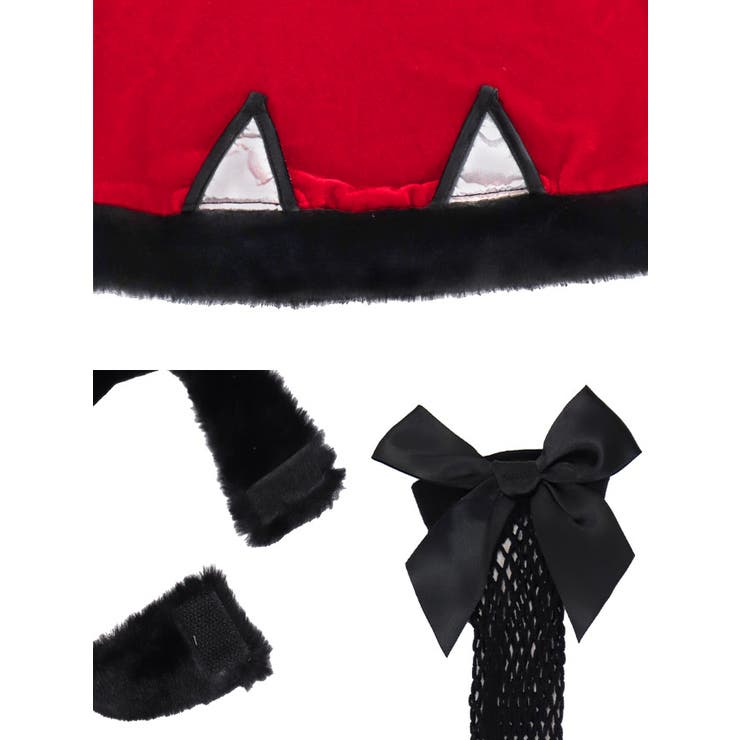 メッシュサイドカットレースアップブラックキャットガールコスチューム | Tika | 詳細画像10 