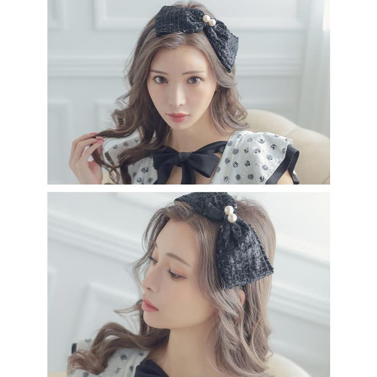 Amazon.co.jp: カチューシャ 甘いレトロなリボンヘアバンド韓国