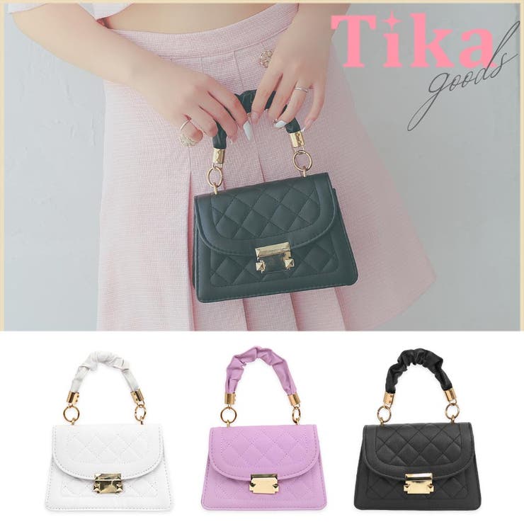 ゴールド×キルティング2WAYミニバッグ ショルダーバッグ ハンドバッグ | Tika | 詳細画像1 