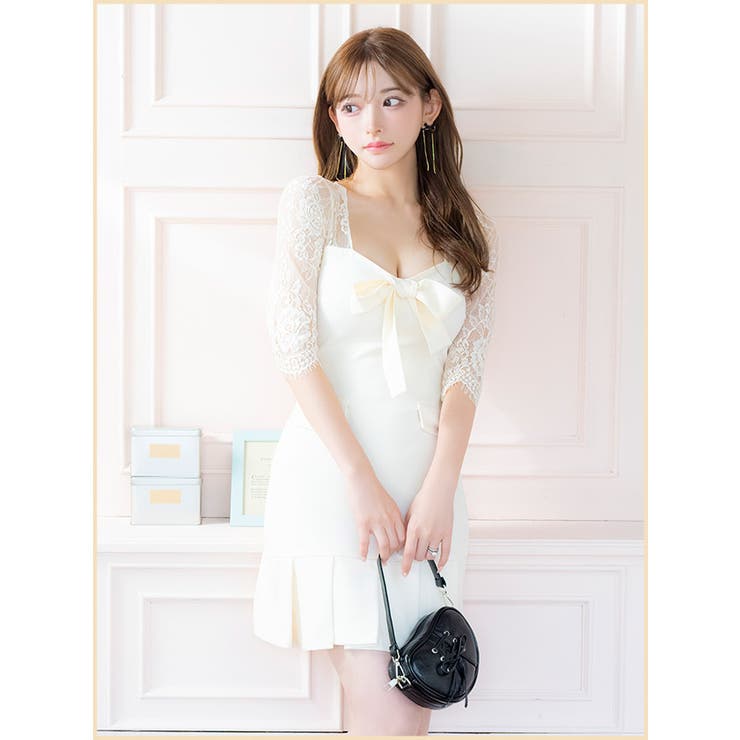 ハートモチーフレースアップ2WAYミニバッグ 韓国バッグ ガーリーバッグ | Tika | 詳細画像2 