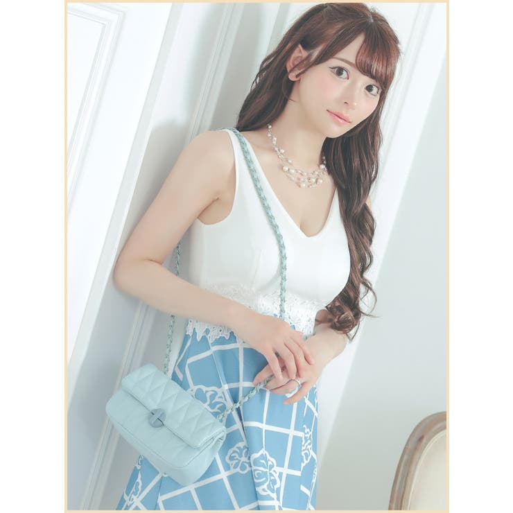 新品タグ付き♡ミストレアス♡キルティングバニティミニバッグ♡デニム 完売品 MISTREASS キルティングミニバニティバッグ デニム