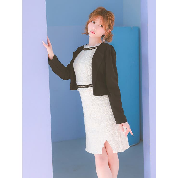 ノーカラーオープンジャケット アウター セレモニージャケット[品番