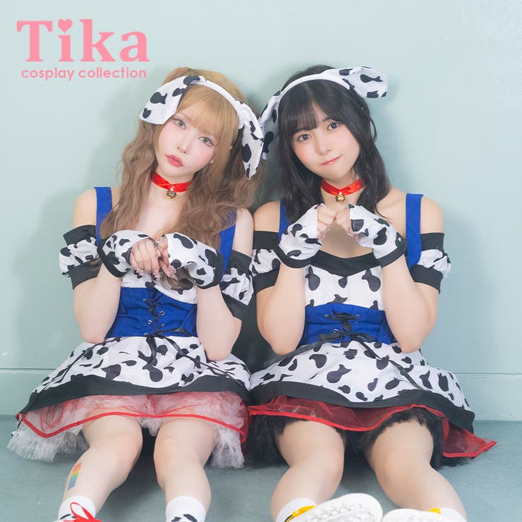 ビスチェ風デザインオフショルダーダルメシアンガールコスチューム ハロウィンコスプ… | Tika | 詳細画像1 