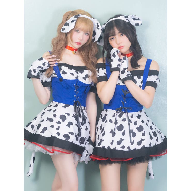 ビスチェ風デザインオフショルダーダルメシアンガールコスチューム ハロウィンコスプ… | Tika | 詳細画像2 