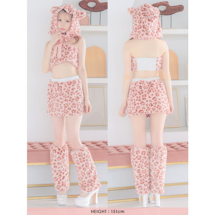 ふわもこレオパードキャットガールコスチューム ハロウィンコスプレ ガーリーコスプ… | Tika | 詳細画像11 