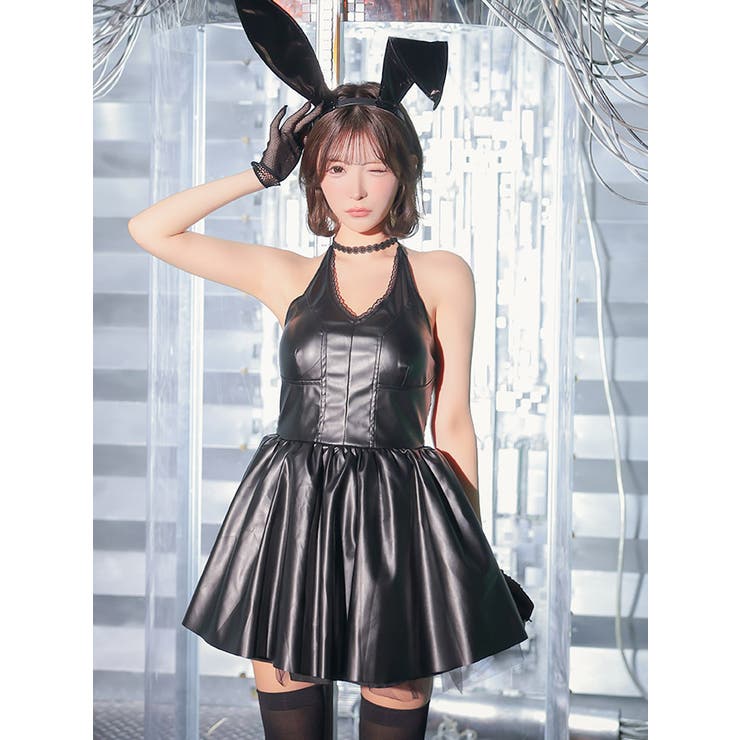 フェイクレザーバニーガールコスプレ5点セット ハロウィンコスプレ ガーリーコスプ… | Tika | 詳細画像7 