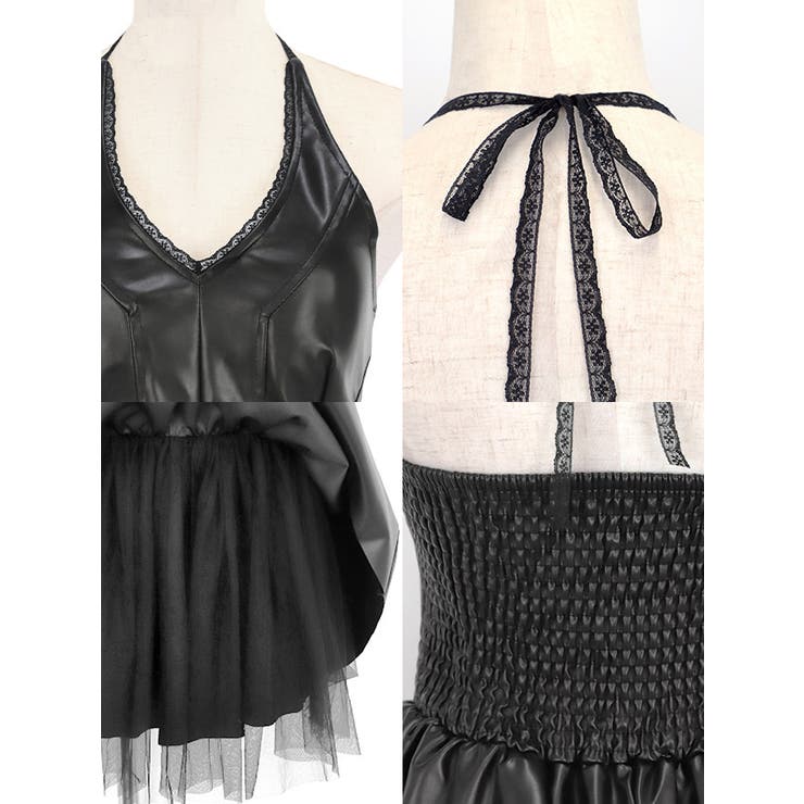 フェイクレザーバニーガールコスプレ5点セット ハロウィンコスプレ