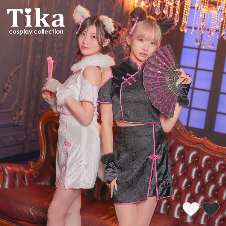 オープンショルダーウルフガールチャイナコスチューム ハロウィンコスプレ | Tika | 詳細画像1 