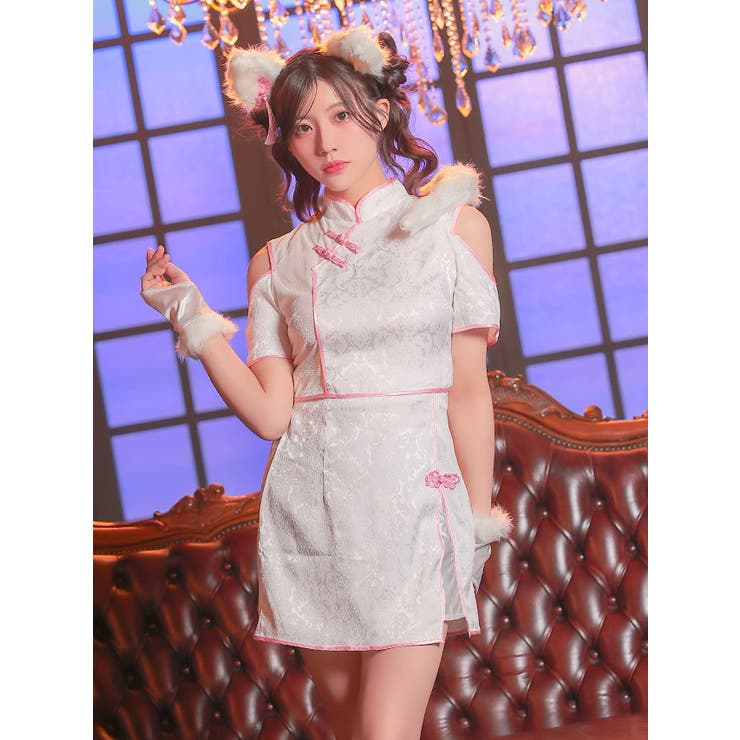 オープンショルダーウルフガールチャイナコスチューム ハロウィンコスプレ | Tika | 詳細画像6 