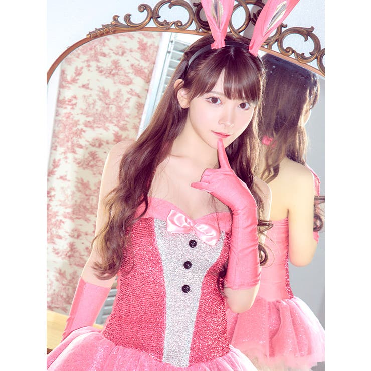 ショーガール風バニーガールコスチューム ガーリーコスプレ ハロウィンコスプレ サンタコスプレ ガーリーサンタ イースター アニマル 干支 賀正コスプレ M-XLサイズ 大きいサイズ ブラック レッド ピンク チェリーピンク 伊藤桃々 黒崎みさ 天使カレン ゆんころ Tika ティカ