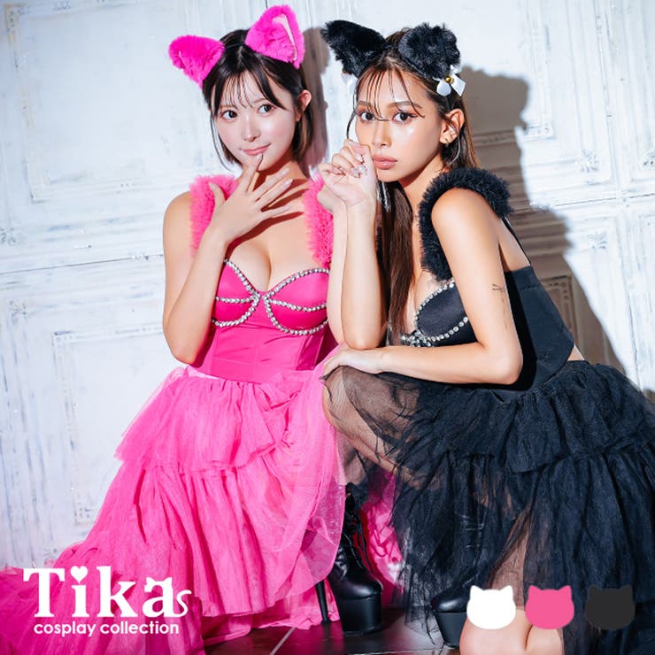 ボリュームフリルフィッシュテールキャットガールコスチューム ハロウィンコスプレ | Tika | 詳細画像1 