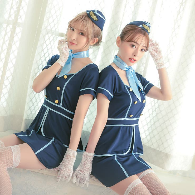 キャビンアテンダント コスチューム Amazon.co.jp: キャビンアテンダント 青 衣装、コスチューム CA