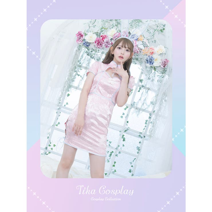 バストカットバニーガールチャイナドレスコスチューム ハロウィンコスプレ | Tika | 詳細画像2 