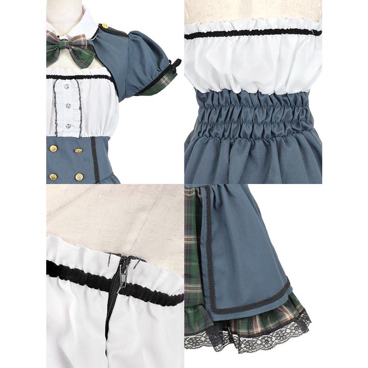 スクールアイドル風キャットガールメイドコスチューム ハロウィンコスプレ ガーリー… | Tika | 詳細画像9 