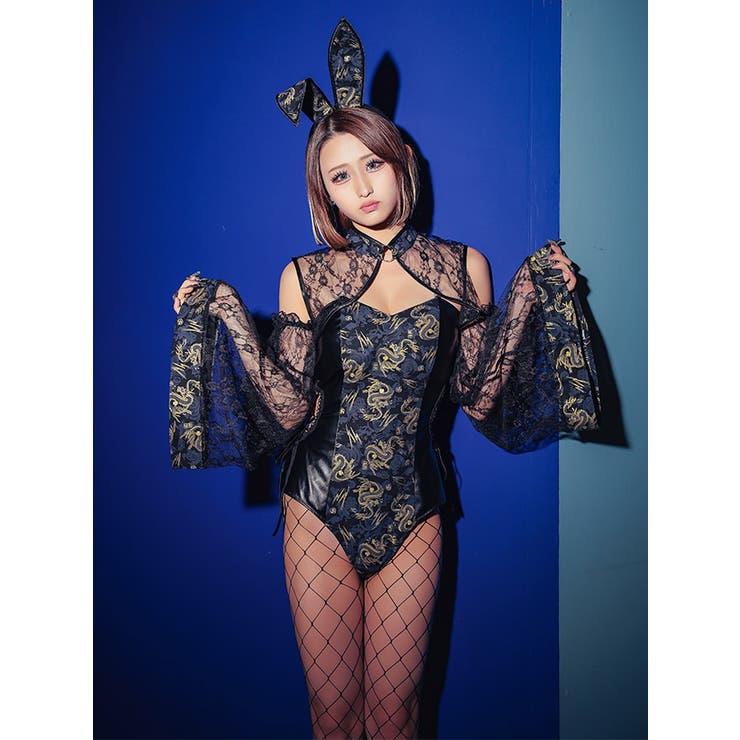 サイドカットレースアップレザーレオタードバニーガールコスチューム[品番：XK000013015]｜Tika（ティカ ）のレディースファッション通販｜SHOPLIST（ショップリスト）