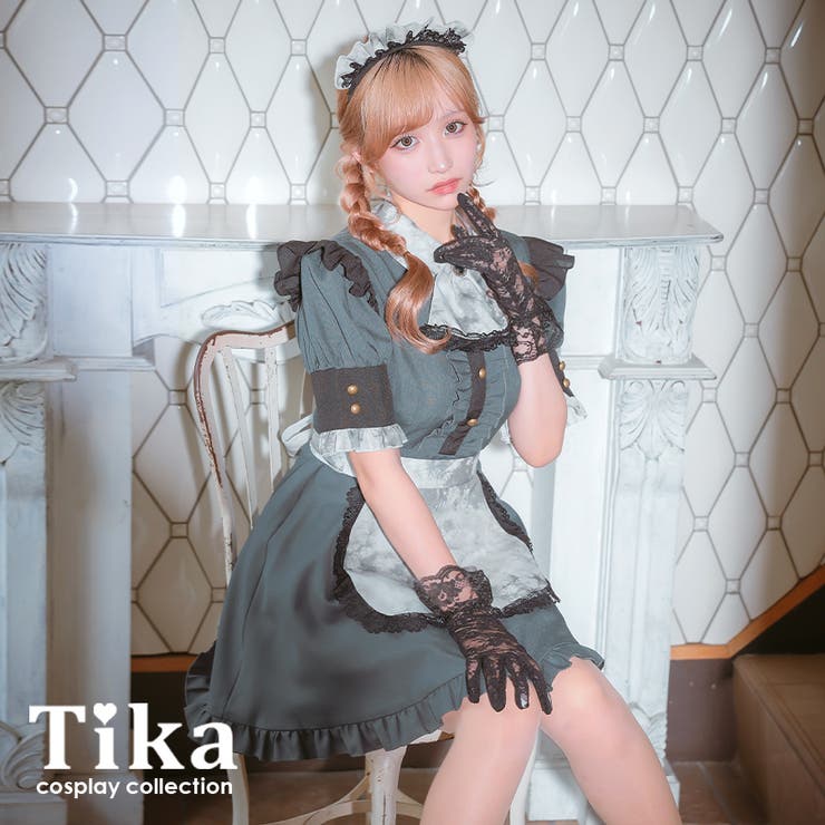 ホラーゾンビテイストクラシックメイドコスチューム ハロウィン