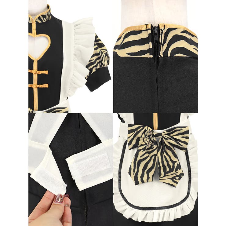 Tika 鬼×チャイナ風メイドコスチュームセット ハロウィンコスプレ | Tika | 詳細画像8 