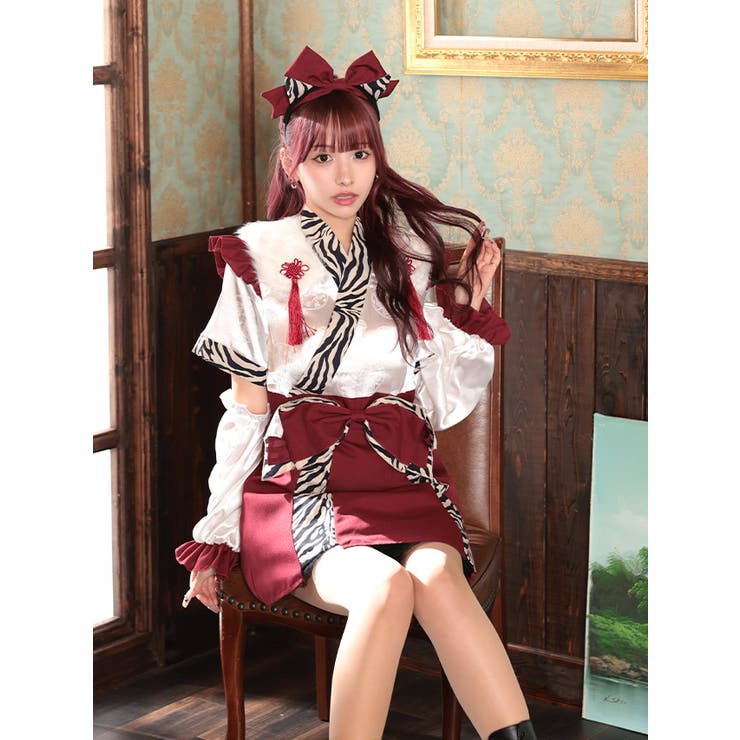 Tika ファー付和中華鬼メイドコスチュームセット ハロウィンコスプレ | Tika | 詳細画像6 