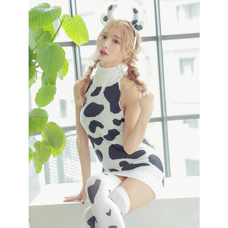 オープンバック×ハイネックセーターニットコスチューム3点セット ハロウィンコスプ… | Tika | 詳細画像5 