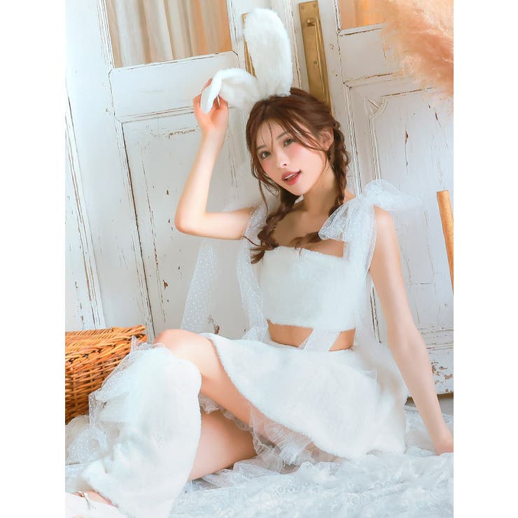 ハロウィン映え！うさ耳バニー風7点セットコスプレ ハロウィンコスプレ イースター | Tika | 詳細画像6 