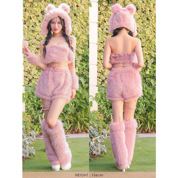 コードデザインふわもこバニーガールコスチューム ハロウィンコスプレ ガーリーコス… | Tika | 詳細画像11 