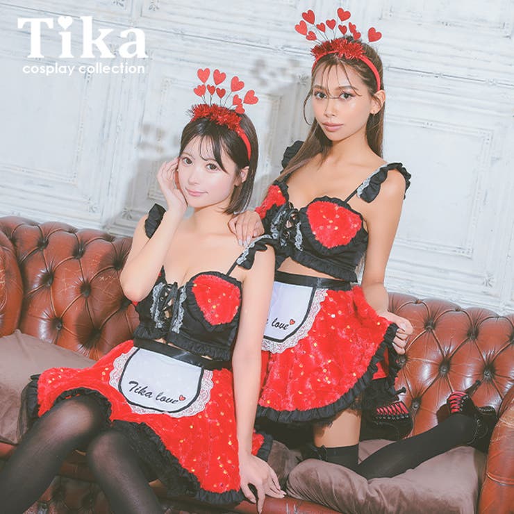 バストカットレースアップふわもこメイドコスチューム ハロウィンコスプレ ガーリー… | Tika | 詳細画像1 