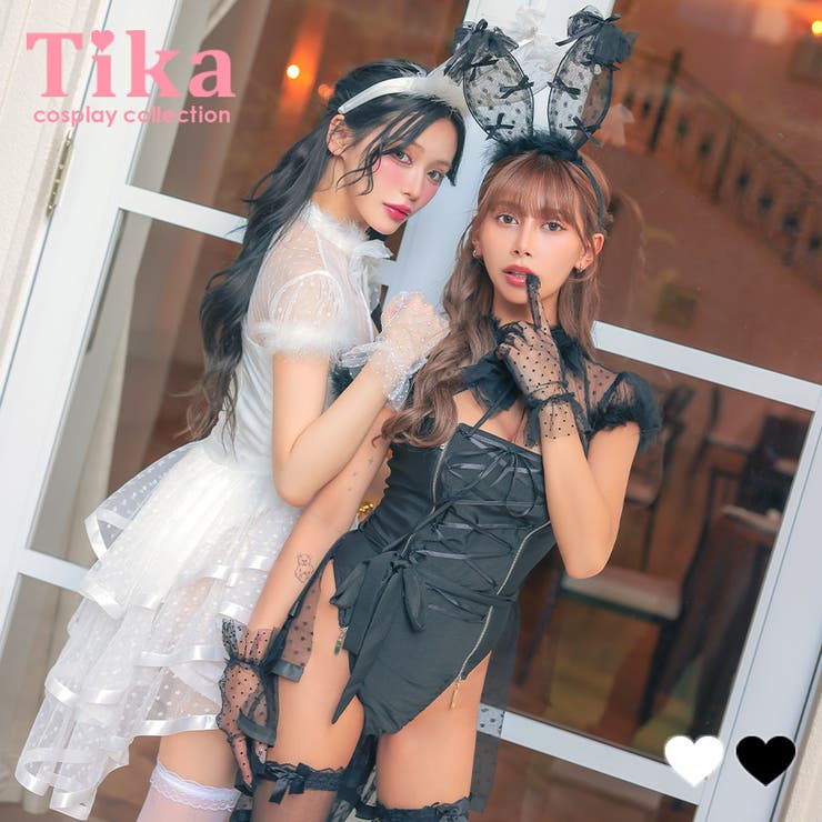 ドットチュール×ラップスカートバニーガールコスチューム ハロウィンコスプレ セク… | Tika | 詳細画像1 
