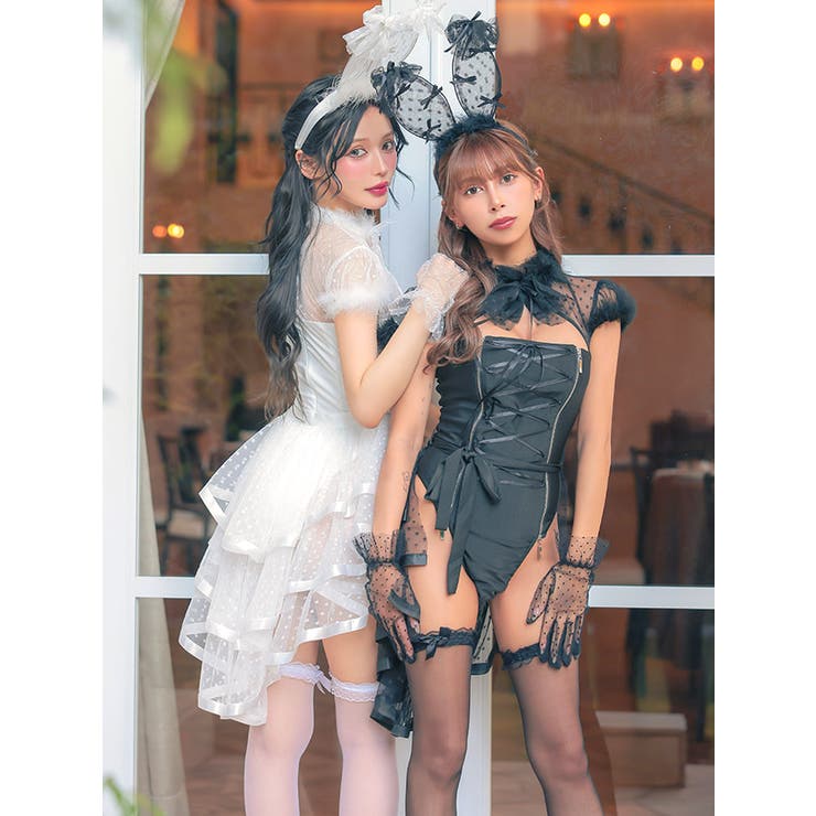 ドットチュール×ラップスカートバニーガールコスチューム ハロウィンコスプレ セク… | Tika | 詳細画像4 