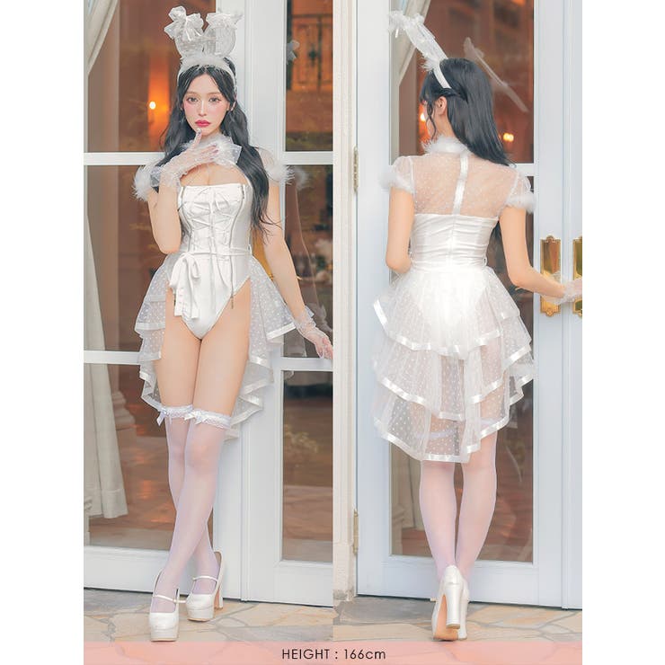 ドットチュール×ラップスカートバニーガールコスチューム ハロウィンコスプレ セク… | Tika | 詳細画像7 