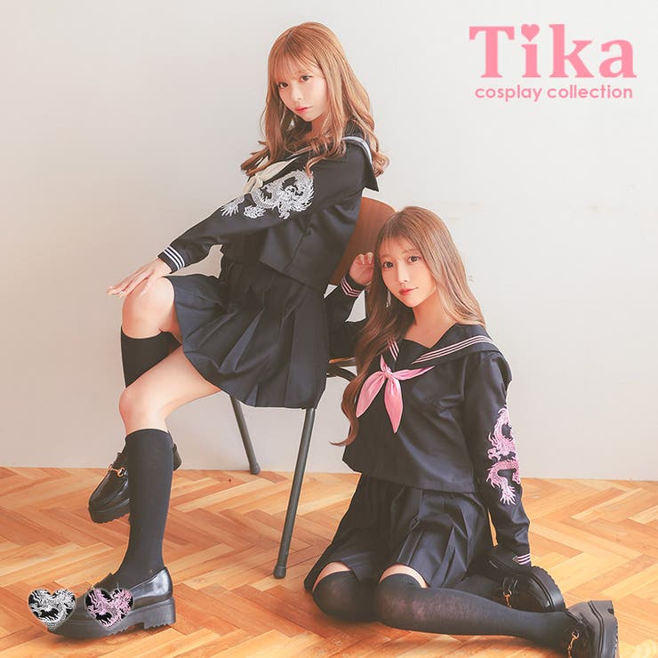 ミニスカスケバンセーラー服コスチューム ハロウィンコスプレ ガーリーコスプレ | Tika | 詳細画像1 