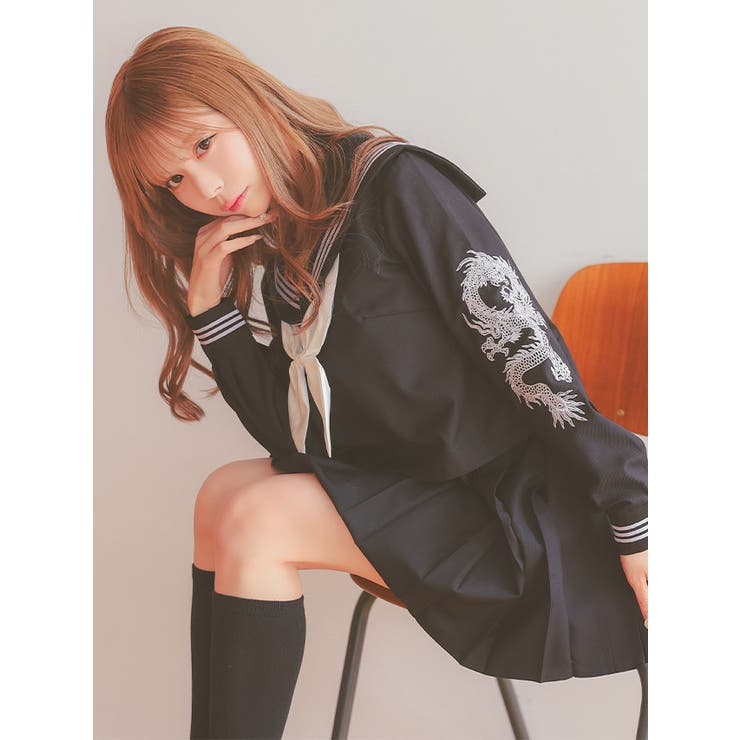 ミニスカスケバンセーラー服コスチューム ハロウィンコスプレ ガーリーコスプレ | Tika | 詳細画像7 