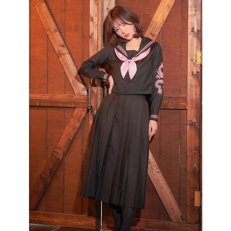 ロンスカスケバンセーラー服コスチューム ハロウィンコスプレ ガーリーコスプレ | Tika | 詳細画像9 