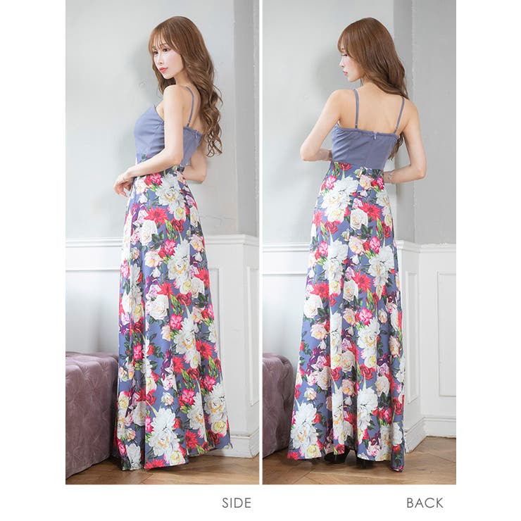 ハイウエストキャミソールフレアロングドレス キャバドレス キャバ | Tika | 詳細画像10 