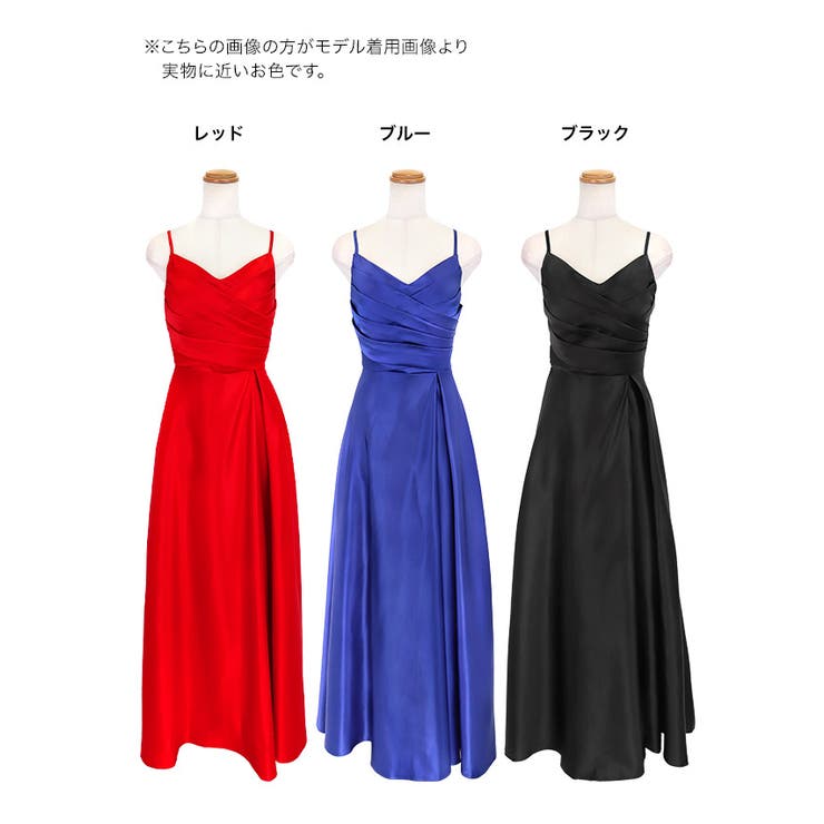 Tika キャバドレス クロスカッティングカシュクールサテンロングドレス | Tika | 詳細画像13 