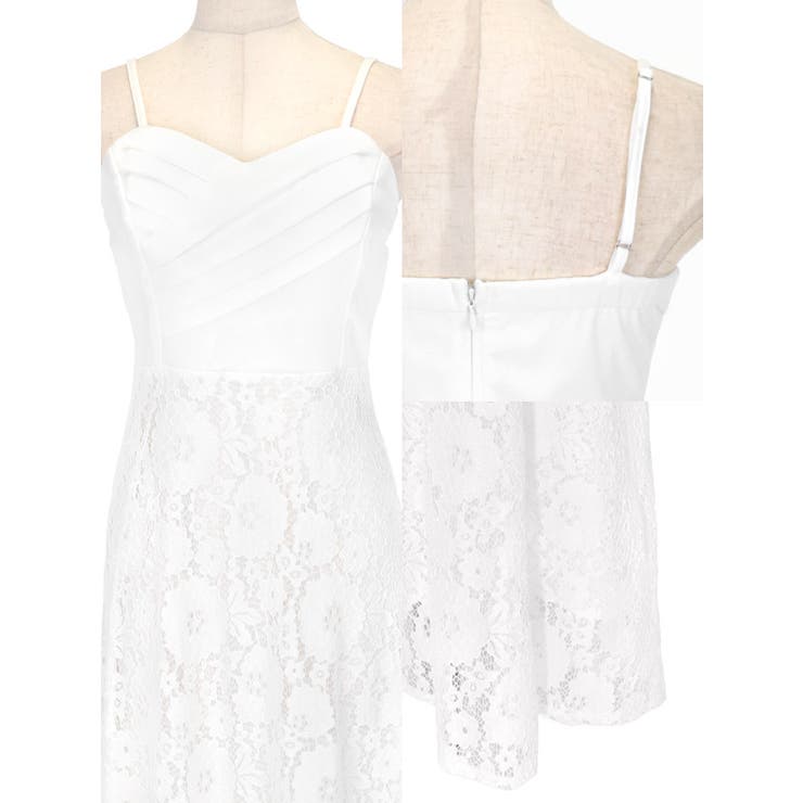 カシュクール風キャミフラワーレースロングドレス ガーリードレス 袖なし | Tika | 詳細画像7 