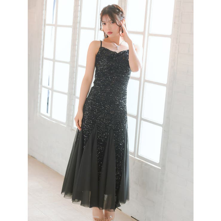 Tika スパンコールマーメイドタイトロングドレス セクシードレス | Tika | 詳細画像7 