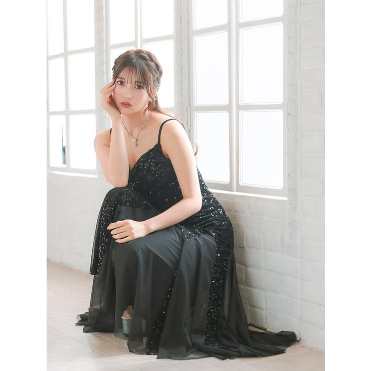 Tika スパンコールマーメイドタイトロングドレス セクシードレス | Tika | 詳細画像9 