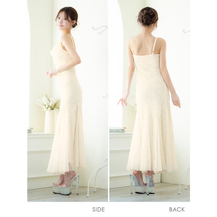 Tika スパンコールマーメイドタイトロングドレス セクシードレス | Tika | 詳細画像6 