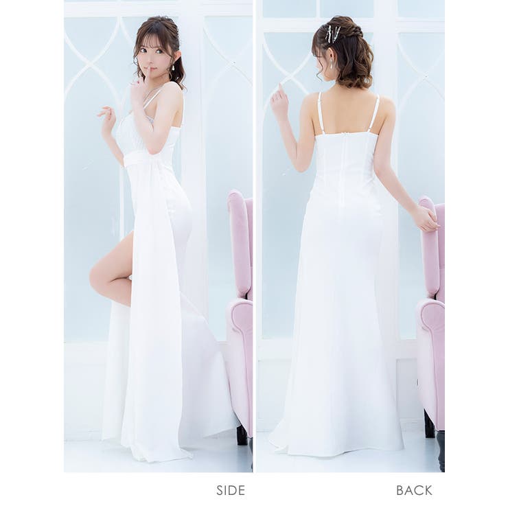 【18％OFF】 トップビジューハイウエストラップタイトロングドレス 袖なし セクシードレス ワンピース