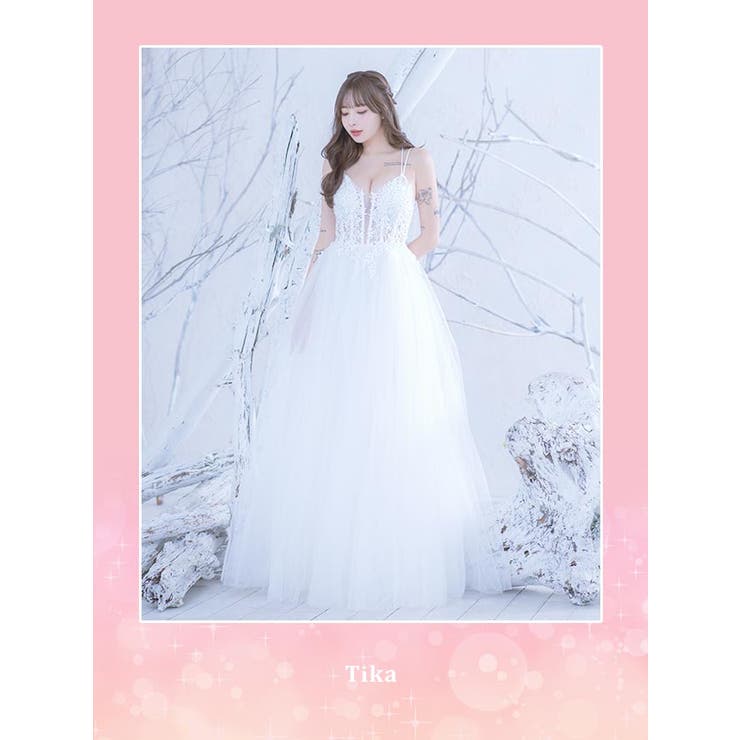 Tika 高級ドレス ロングドレス 白Sugar - ドレス