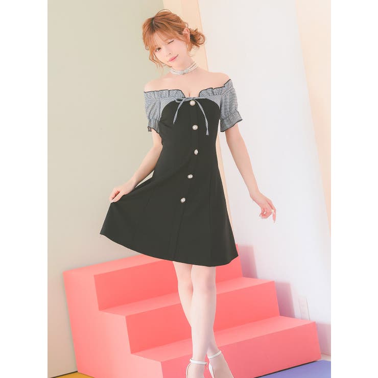 新品♡フリル花柄ランタンスリーブ♡Aラインワンピース M ドレス 新品♡フリル花柄ランタンスリーブ♡Aラインワンピース M ドレス