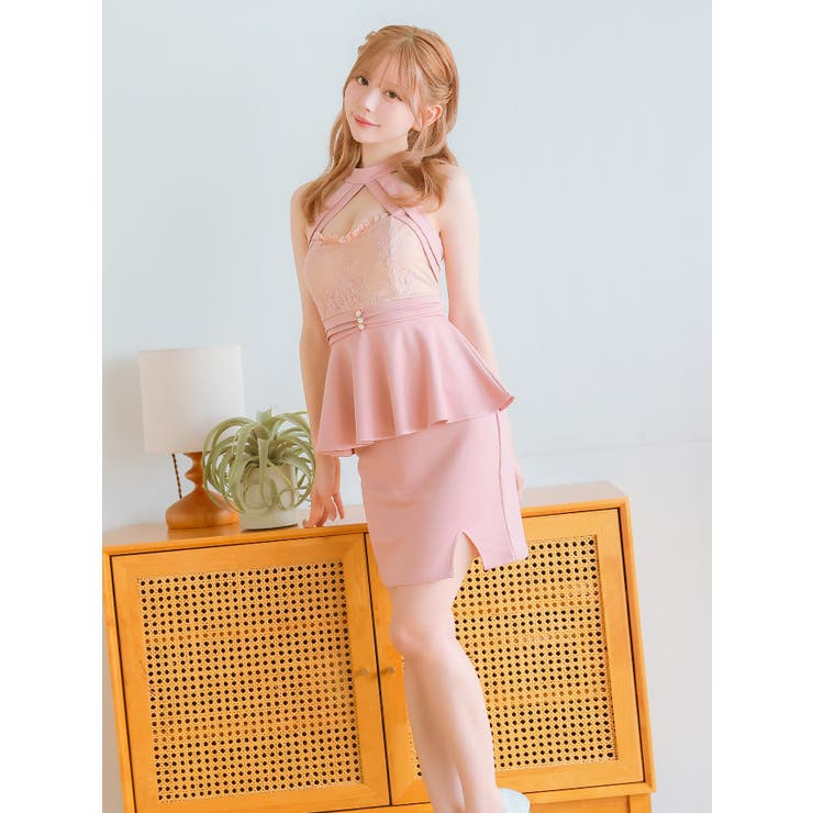 バストカット×アメリカンスリーブペプラムタイトミニドレス セクシードレス 袖なし | Tika | 詳細画像7 