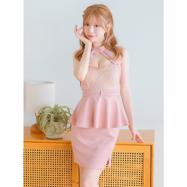 バストカット×アメリカンスリーブペプラムタイトミニドレス セクシードレス 袖なし | Tika | 詳細画像10 