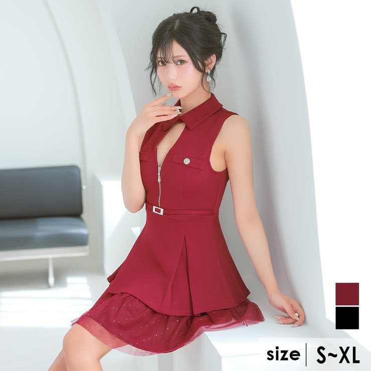 ワインレッド | Tika キャバドレス ミニ | Tika
