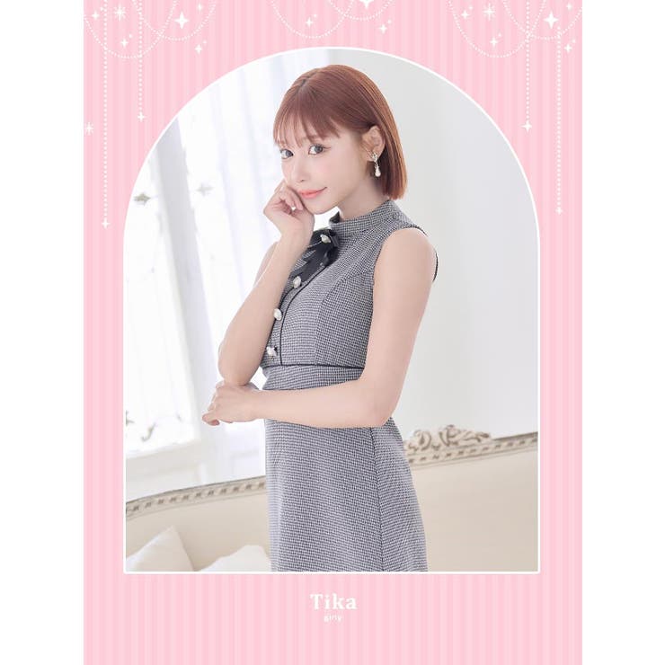 ホワイト・ドット柄ティアードドレス XS ホワイト・ドット柄ティアードドレス XS